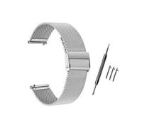 YINGO Stainless Steel Watch Bands Strap Wristwatch Clasp Bracelet Replacement Band Compatible With ID205L / ID205G / ID205U / ID205S / ID205(Silver)