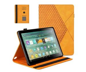 Yingphia Case for Amazon Kindle Fire HD 10 & 10 Plus (13/11th Gen 2023/2021 Release) - Premium TPU Leather Folio Case w/Auto Sleep/Wake, Multi-Angle Stand, Card Slots & Elastic Band (Khaki)