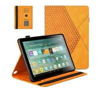 Yingphia Case for Amazon Kindle Fire HD 10 & 10 Plus (13th Gen 2023 Release) - Premium TPU Leather Folio Case w/Auto Sleep/Wake, Multi-Angle Stand, Card Slots & Elastic Band (Khaki)
