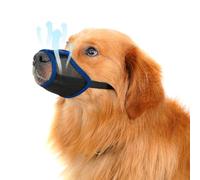 Yingphia Dog Muzzle, Soft Mesh Muzzle for Small Medium Large Dogs,Chihuahua German Shepherd Bulldog,Breathable and Drinkable Muzzle Cover, Adjustable Anti-Fall Bite Barking Chewing Muzzle (Blue(L))