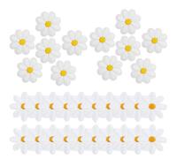 YINGSC 50 Pcs Sew On Patches Daisy Flower Applique Patches Iron On Sewing On Flower Patches for Embroidery Repair DIY Crafts T Shirt Pants Bags Hat Jeans