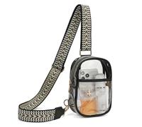 YingStar Clear Concert Bag Transparent Women Men Waterproof Crossbody Bag See Through Sling Backpack Small Cross Body Bag Side Chest Bag Festival Stadium Shoulder Bag Clear Travel Cross Over Bag