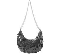 YingStar Elegant Women's Evening Clutch Bag, Sparkly Sequins & Rhinestones Wedding Party Evening Dumpling Bag, Bling Small Ladies Dressy Cross Body Half Moon Clutch Handbag for Prom Gala Dinner Bride