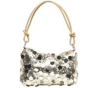 YingStar Gold Sequin Evening Bag for Women, Small Sparkly Shoulder Crescent Bag, Evening Handbag Bling Glitter Underarm Shoulder Bags, Ladies Gold Evening Clutch Sequin Handbags for Wedding Prom