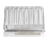 YingStar Sparkly Clutch Bag for Women, Glitter Evening Cluth Purse, Shiny Bright Ruched Evening Envelope Crossbody Shoulder Bags With Detachable Chain, Elegant Sliver Cluth Bags for Wedding Prom Party