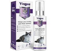Yingsu Cat Deterrent Spray, Natural Cat Repellent Spray Outdoor and Indoor, Effective Cat Scratch Furniture Protector Spray Behavior Training Aid for Sofas Curtain, Rugs-5.07oz