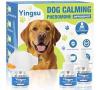Yingsu Dog Calming Diffuser, 4 in 1 Puppy Pheromones Calming Diffuser, Relaxing Pheromone for Dogs Relief Stress Anxiety Reduce Aggression Barking, Help Train Dog to Pee, 1 Diffuser 3 Refill(48ml)