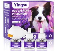 Yingsu Dog Calming Diffuser, 4 in 1 Puppy Pheromones Calming Diffuser, Relaxing Pheromone for Dogs Relief Stress Anxiety Reduce Aggression Barking, Help Train Dog to Pee, 1 Diffuser 3 Refill(48ml)