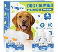 Yingsu Dog Calming Diffuser, 8 in 1 Puppy Pheromones Calming Diffuser, Relaxing Pheromone for Dogs Relief Stress Anxiety Reduce Aggression Barking, Help Train Dog to Pee, 2 Diffuser 6 Refill(48ml)