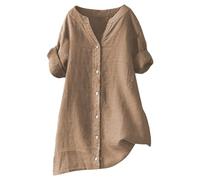 Yinguo Cheesecloth Tops for Women UK, Ladies Summer Clothes, Linen Tank Tops Women, Women White Tops, Leopard Print Tops for Women, Womens t Shirts, Party Tops for Women UK, Oversized Shirt