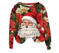 Yinguo Christmas Dress Woolly Oversized Sweater for Women - Long Knitted Top Plus Size UK - Football Sweatshirt