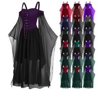 Yinguo Gothic Dress, Vampire Costume Women, Steampunk Dress, Inflatable Pumpkin Costume, Pirate Skirt, Vintage Dresses for Women, Mother and Daughter Halloween Outfits, Mascot Costumes, Cape