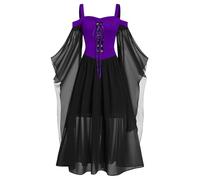Yinguo Halloween Costumes for Girls, Vampire Accessories, Cousin it Costume Adult, mesh Skirt, Morticia Addams Costume Adult, Gothic Skirt, Halloween Costumes Teen Girls, Mexican Fancy Dress