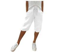 Yinguo Plus Size Wide Leg Pants, Joggers for Women, Nurse Trouser Uniform, Under 10 pounds Clearance, Travel Trousers for Women UK, Ladies Joggers Size 16, Womens White Linen Trousers White M