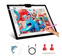 YINGWOND A3 Light Box for Diamond Painting with 2 Magnets, 6 Levels&Stepless Dimmable Tracing Light Pad with Top Clip USB Powered Light Box for Weeding Vinyl, Tattoo, Drawing, X-Ray, Diamond Painting