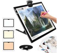YINGWOND Rechargeable A3 Light Box for Drawing Light Pad for Diamond Painting Wireless Light Board for Tracing with Stand/Clip/Magnet Built-in 2500mAh Battery Light Table for Artists, Crafters, Gifts