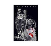 YINGXI Paolo Maldini Poster Football Soccer Canvas Wall Bedroom Decor Picture Sports Landscape Offices Room Decor Gift Unframe:12×18inch(30×45cm)