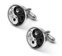 Yingyang Dragons Tiger Cufflinks Funny Cuff Links for Men Father Dad Wedding Christmas Shirts