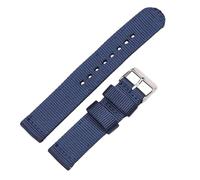 yingyingjia 9Colors Nylon Canvas Watch Band Bracelet 18mm 20mm 22mm 24mm Quick Release Spring Bar(Blue,24mm)
