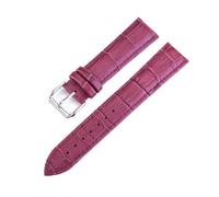 yingyingjia Crocodile Pattern Genuine Leather Strap Watch Band Watchband 12 13 14 15 16 17 18 19 20 22 24 Mm Cow(PURPLE,12mm)