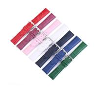 yingyingjia Crocodile Pattern Genuine Leather Strap Watch Band Watchband 12 13 14 15 16 17 18 19 20 22 24 Mm Cow(PURPLE,24mm)