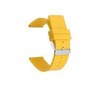 YingYou 12mm 14mm 16mm 18mm 20mm 22mm 24mm Silicone Strap Compatible With Omega Soft Rubber Band Candy Color Men Women Replace Bracelet Accessories(Yellow,BLACK BUCKLE_14MM)