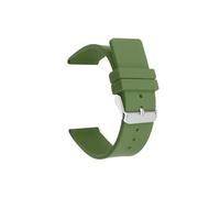 YingYou 12mm 14mm 16mm 18mm 20mm 22mm 24mm Silicone Strap Compatible With Omega Soft Rubber Band Candy Color Men Women Replace Bracelet Accessories(Army green,SILVER BUCKLE_18MM)