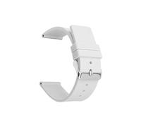 YingYou 12mm 14mm 16mm 18mm 20mm 22mm 24mm Silicone Strap Compatible With Omega Soft Rubber Band Candy Color Men Women Replace Bracelet Accessories(White,SILVER BUCKLE_12MM)