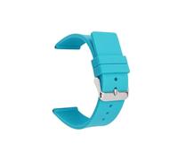 YingYou 12mm 14mm 16mm 18mm 20mm 22mm 24mm Silicone Strap Compatible With Omega Soft Rubber Band Candy Color Men Women Replace Bracelet Accessories(Lake blue,BLACK BUCKLE_14MM)