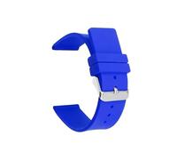 YingYou 12mm 14mm 16mm 18mm 20mm 22mm 24mm Silicone Strap Compatible With Omega Soft Rubber Band Candy Color Men Women Replace Bracelet Accessories(Dark blue,SILVER BUCKLE_18MM)
