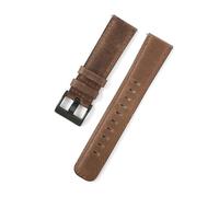 YingYou 20mm 22mm Oil Wax Cowhide Watch Band Retro Genuine Leather Watch Band Women Men Wristwatch Bracelet Universal Watchbands(Coffee Brown,20mm)