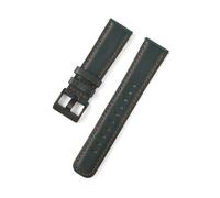 YingYou 20mm 22mm Oil Wax Cowhide Watch Band Retro Genuine Leather Watch Band Women Men Wristwatch Bracelet Universal Watchbands(Dark Blue,22mm)