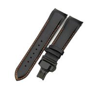 YingYou Genuine Leather Watchband Compatible With Tissot 1853 Couturier T035 Series T035617 T035627 T035410a T035439 614 Accessories 22mm 23mm 24mm(Black orange-Black,22mm)