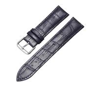 YingYou Leather Watch Strap With Bamboo Knot Pattern Universal Replacement Watchband Black Brown Blue Red White Pink 12-24mm(Blue,18mm)