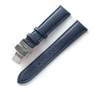 YingYou Leather Watch With Green Soft Cowhide Men's And Women's Accessories Substitute Compatible Longines Tissot Strap(Dark blue,21)