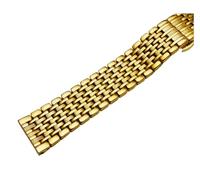 YingYou Stainless Steel Watch Band Strap 18mm 20mm 22mm Silver Gold Polished Mens Luxury Replacement Metal Watchband Bracelet Compatible With Tissot(Gold,18mm)