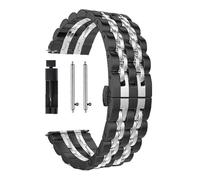 YingYou Stainless Steel Wristband Compatible With Galaxy Watch 3 LTE 41mm 45mm Strap Bracelet For Gear Sport/S2 S3 42mm 46mm 20mm 22mm Bands(Black silver,For Galaxy 46mm)