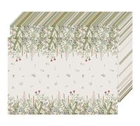 Yingzhao 100 Pcs Paper Placemats Disposable Herbs and Wild Flowers Placement Mats Bulk Vintage Placemats for Holiday Dinner Table Setting Bridal Shower Wedding Party 10 x 14 Inch (Wild Flowers)