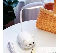 Yinhamnl LED Desk Lamp, Mini Cat Night Light, Portable LED Table Light, Cute Foldable USB Rechargeable Reading Light Bedroom Children's Bedside Study (White)