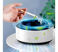 Yinhamnl Smokeless Ashtray, 2 in 1 Air Purifier Multifunctional Smokeless Ashtrays with Filter, Purifier Ashtrays for Cigarettes Car Indoor (White)