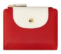 YINHEXI Small Wallet Women RFID Blocking Soft Leather Bifold Card Holder Wallet for Women with Zipper Coin Pocket, Red, Bi-fold