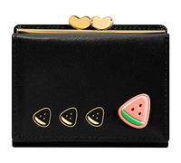 YINHEXI Wallet Women, RFID Blocking Small Compact Trifold PU Leather Card Holder Purse with Coin Pocket & ID Window for Ladies, Ladies, Teens, and Girls, Black, Cute