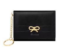 YINHEXI Wallets Girls Cute Coquette Bow Small Wallet with Key-chain Aesthetic Card Holder with ID Window Purse for Women, Pink Dog, Tri-fold