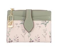 YINHEXI Women’s Wallet, Compact and Small RFID Blocking Bifold PU Leather Card Holder, Mini Purse with Coin Pocket for Ladies, Girls, Leaf Green, Minimalist