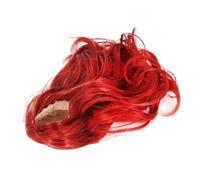 Yinhing 1/6 Jointed Doll Hair Soft Silk Curly Wig Easy Styling Comfortable Touch Elegant Moon White Color for Fashion Dolls for Collectors and Enthusiasts (Red)