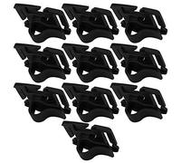 Yinhing 10 Pcs Drink Tube Clip 360° Rotatable Backpack Buckle ABS Plastic Hydration Clip for 8 12mm Tubes Outdoor Backpack Accessories (Black)