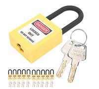 Yinhing 10 Sets of 38Mm Lockout Locks Nylon Industrial Engineering Insulation Security Tools for Manufacturing Facilities and Workshops Essential Equipment for Effective Lockout Tagout Sol (Yellow)