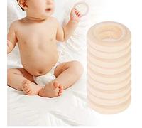 Yinhing 100pcs 25mm Wooden Teething Rings for DIY Craft Accessories for Chewing Motor Skills Development