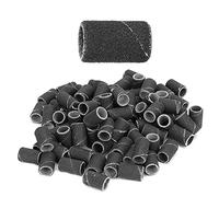 Yinhing 100pcs Nail Art Sanding Bands Professional Manicure Pedicure Nail Drill Bits Accessories Tools for Salons Home Use Sandpaper 80 120 180 240 Grit (HQ-14 black 240#)