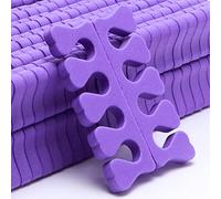 Yinhing 100Pcs Sponge Toe Separator Soft Nail Art Finger Divider Spacer Manicure Pedicure Tool for Perfectly Groomed Feet and Nails Comfortable and Gentle Design for Optimal Effects (Purple)